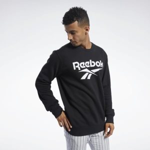 Bluza Męskie Reebok Classic Vector Crew Czarne PL 91QNXPD